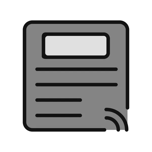 Newspaper Illustration Icon Personal Commercial Use — стоковый вектор