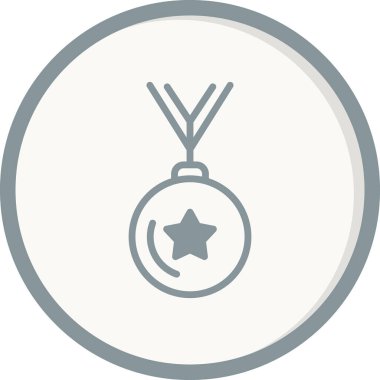 Madalya simgesi, vektör illüstrasyonu  