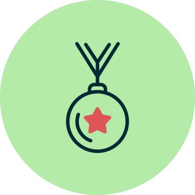 Madalya simgesi, vektör illüstrasyonu  