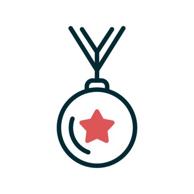 Madalya simgesi, vektör illüstrasyonu  