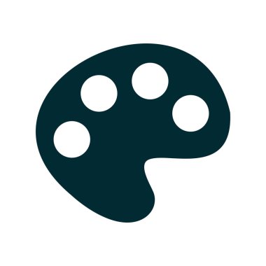 Renk paleti web simgesi, modern vektör illüstrasyonu