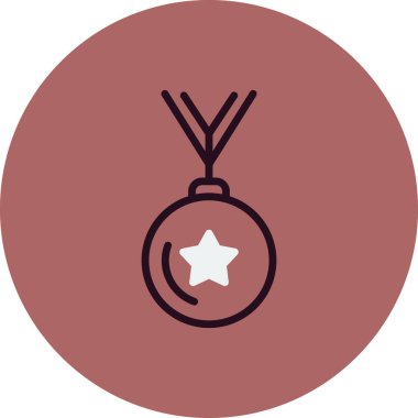 Madalya simgesi, vektör illüstrasyonu  