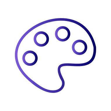 Renk paleti web simgesi, modern vektör illüstrasyonu