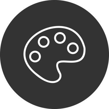 Renk paleti web simgesi, modern vektör illüstrasyonu