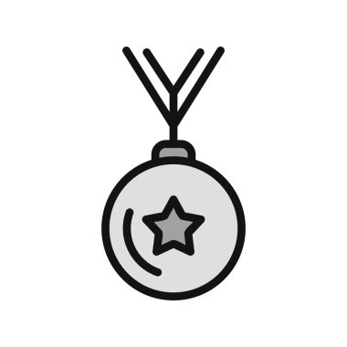 Madalya simgesi, vektör illüstrasyonu  