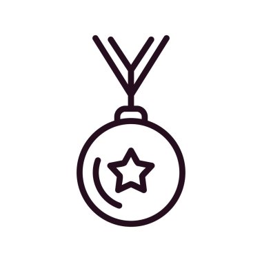 Madalya simgesi, vektör illüstrasyonu  