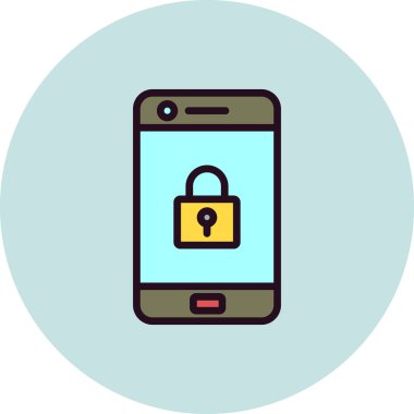 Cep telefonu simgesi, vektör illüstrasyonu 