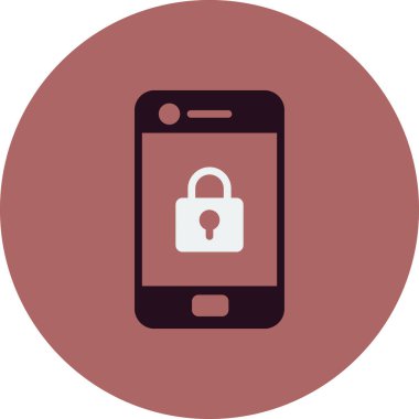 Cep telefonu simgesi, vektör illüstrasyonu 