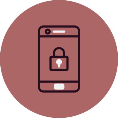 Cep telefonu simgesi, vektör illüstrasyonu 