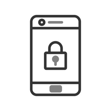 cep telefonu simgesi, vektör illüstrasyonu 
