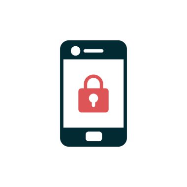 Cep telefonu simgesi, vektör illüstrasyonu 