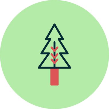 çam ağacı vektör simgesi modern basit tasarım