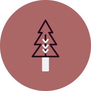 çam ağacı vektör simgesi modern basit tasarım