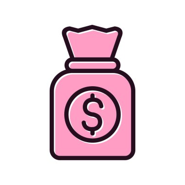 para çantası simgesi, vektör illüstrasyonu