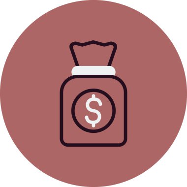 para çantası simgesi, vektör illüstrasyonu