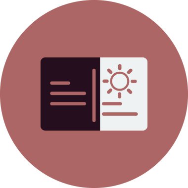 Kartpostal simgesi vektör illüstrasyonu 