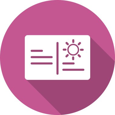 Kartpostal simgesi vektör illüstrasyonu 