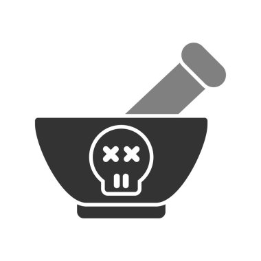 Havan ikonu vektörü web ve mobil uygulama tasarımı için beyaz arkaplanda izole edildi, pestle logo konsepti