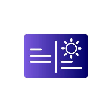 Kartpostal simgesi vektör illüstrasyonu 