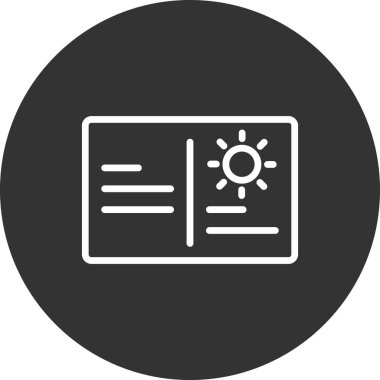 Kartpostal simgesi vektör illüstrasyonu 