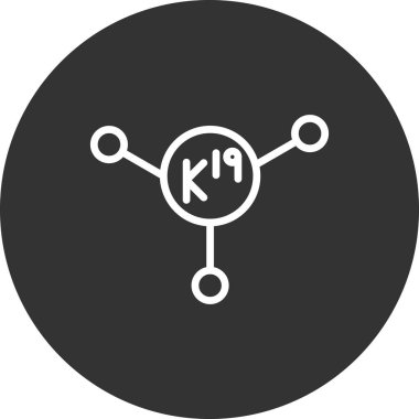 Potasyum element ikon vektör illüstrasyonu