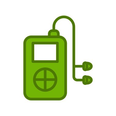 müzik çalar ikon vektör illüstrasyonu