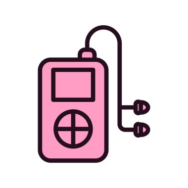 müzik çalar ikon vektör illüstrasyonu