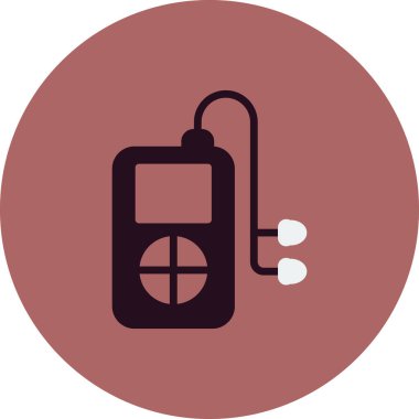 müzik çalar ikon vektör illüstrasyonu