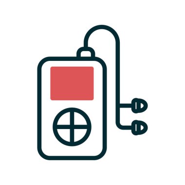 müzik çalar ikon vektör illüstrasyonu