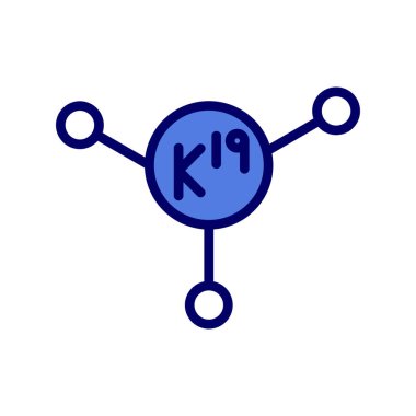 Potasyum element ikon vektör illüstrasyonu