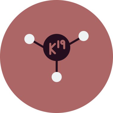 Potasyum element ikon vektör illüstrasyonu