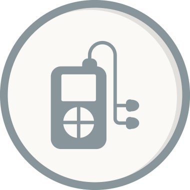 müzik çalar ikon vektör illüstrasyonu