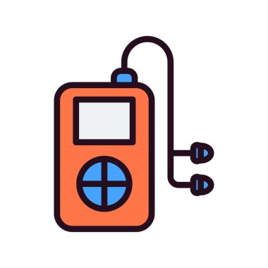 müzik çalar ikon vektör illüstrasyonu