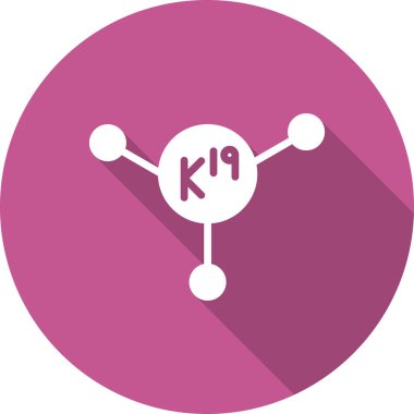 Potasyum element ikon vektör illüstrasyonu