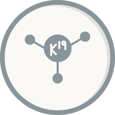Potasyum element ikon vektör illüstrasyonu