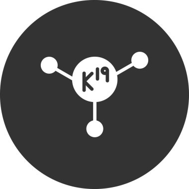 Potasyum element ikon vektör illüstrasyonu