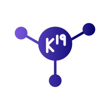 Potasyum element ikon vektör illüstrasyonu