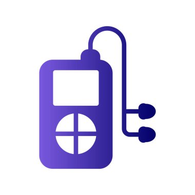 müzik çalar ikon vektör illüstrasyonu