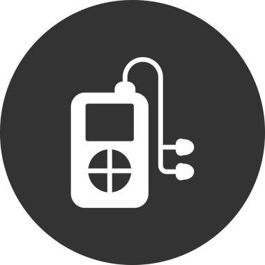 müzik çalar ikon vektör illüstrasyonu