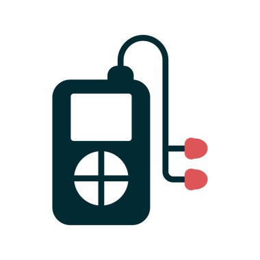 müzik çalar ikon vektör illüstrasyonu