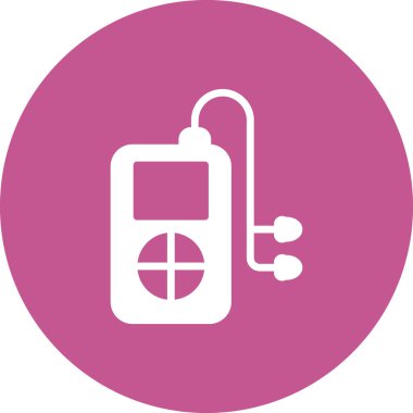 müzik çalar ikon vektör illüstrasyonu