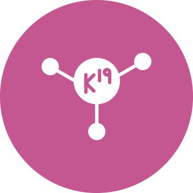 Potasyum element ikon vektör illüstrasyonu