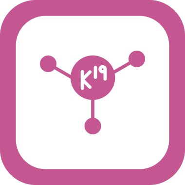 Potasyum element ikon vektör illüstrasyonu