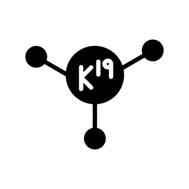 Potasyum element ikon vektör illüstrasyonu