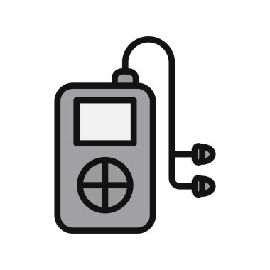 müzik çalar ikon vektör illüstrasyonu