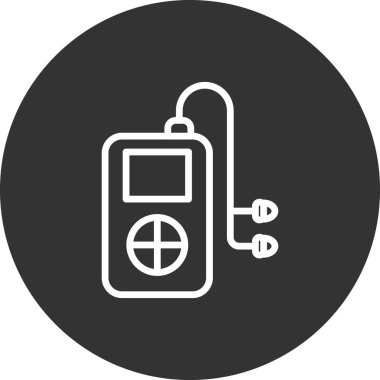 müzik çalar ikon vektör illüstrasyonu