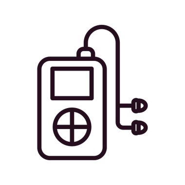 müzik çalar ikon vektör illüstrasyonu