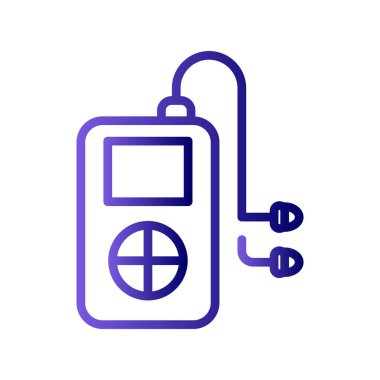 müzik çalar ikon vektör illüstrasyonu