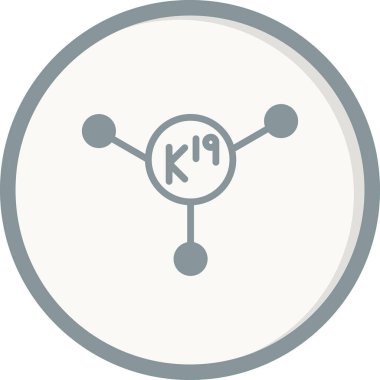 Potasyum element ikon vektör illüstrasyonu