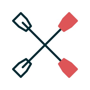 kürek simgesi vektör illüstrasyonu